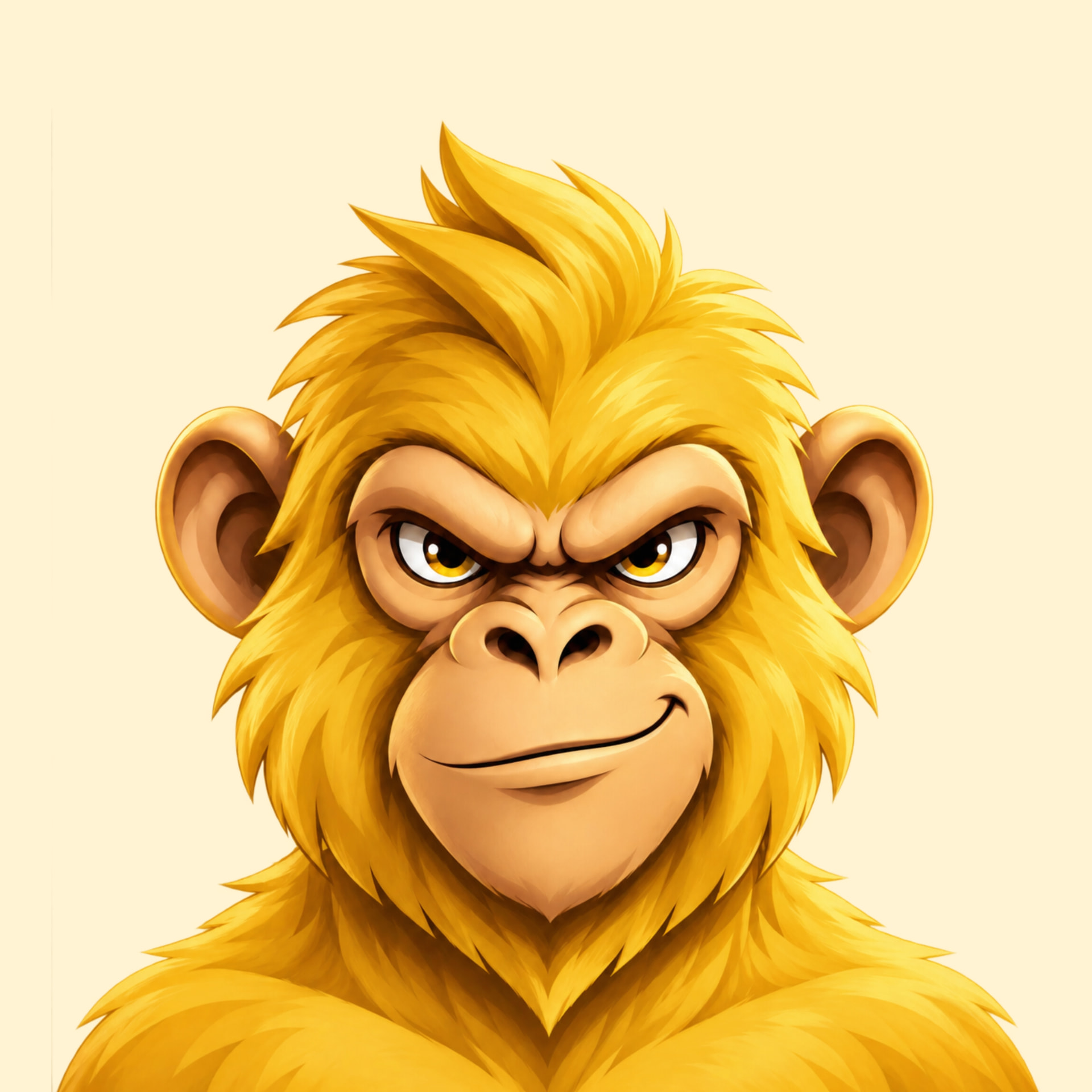 Yellow Ape golden mascot
